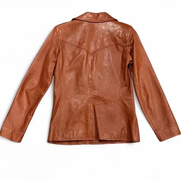 Nili Lotan Alda Lambskin Leather Jacket Sienna Brown XS - Picture 7 of 10